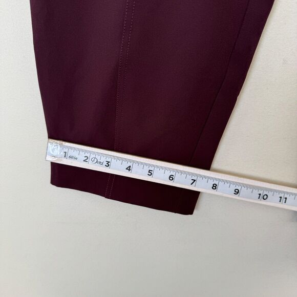 Mondetta Women Tailored Pants High Rise Comfort Red 14 Travel Athleisure Casual - Picture 9 of 12